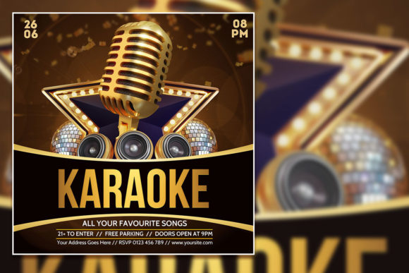 Black Gold Karaoke: A Bold Template for Your Next Event