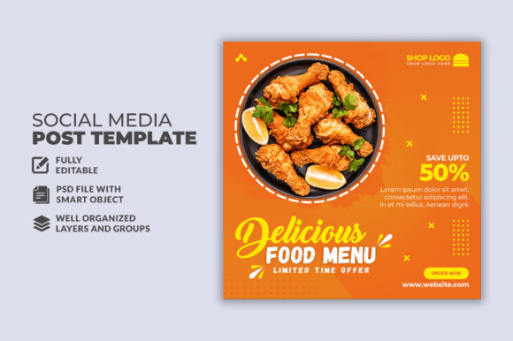 Drive Traffic with Eye-Catching Food Sale Social Media Post Designs
