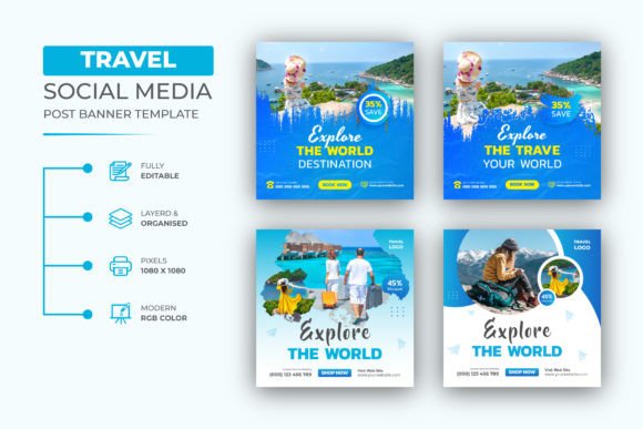 Effortless Holiday Travel Social Media Post Design