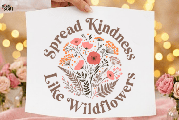 Spread Kindness Like Wildflowers: A Vintage Design for Modern Creators