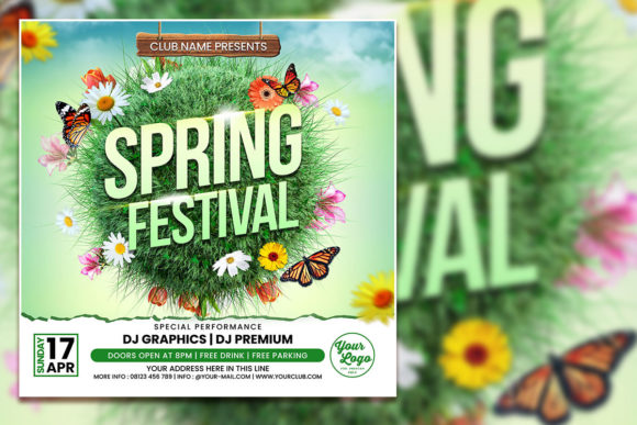 Spring Into Style: Editable Easter Flyers & Social Posts