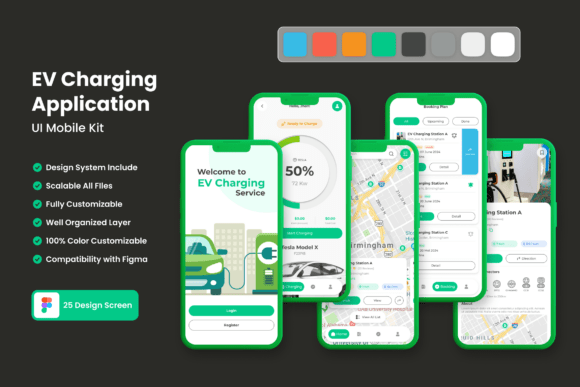 Streamline Your EV Charging App with This Figma UI Kit